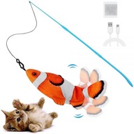 Elektrická mačka Fish s rybárskym prútom Floppy Fish Clown