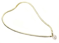Kiara zlatý náhrdelník s krátkym reťazcom s visiacou perlou Snake Pearl Módny Kiara zlatý náhrdelník s krátkym reťazcom s visiacou perlou Snake Pearl Módny