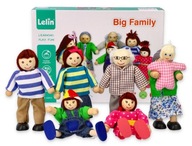 Bábiky Rodzinka Dolls do domčeka pre bábiky 7 bábik