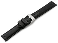 Kožený remienok na hodinky W34 black/black - 24mm Kožený remienok na hodinky W34 black/black - 24mm