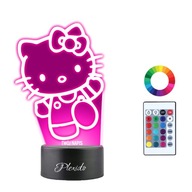 3D LED nočná lampa Hello Kitty s darčekom s menom 3D LED nočná lampa Hello Kitty s darčekom s menom