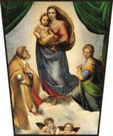 Obrazovka Sixtínska Madonna od Rafaela Santiho Obrazovka Sixtínska Madonna od Rafaela Santiho