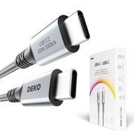 USB C RÝCHLONABÍJACÍ KÁBEL 2 m 100 W 20 G Typ C USB 3.2 Thunderbolt 4K DEKO