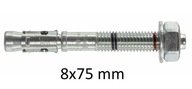 Mechanická oceľová kotva do betónu 8x75mm 100 ks.