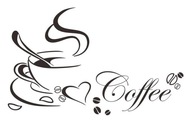 Samolepka na stenu COFFEE - COFFE kuchyňa 58x30 N11 Samolepka na stenu COFFEE - COFFE kuchyňa 58x30 N11