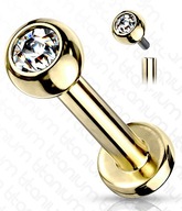 TITANIUM LABRETTE, TITANIUM G23 1,2/8/3 mm ZLAT. TITANIUM LABRETTE, TITANIUM G23 1,2/8/3 mm ZLAT.
