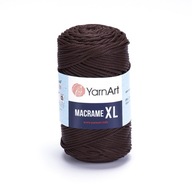 Yarnart makrame xl 3mm 157 / čokoládový polyesterový reťazec Yarnart makrame xl 3mm 157 / čokoládový polyesterový reťazec