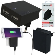 SWISSTEN NÁSTENNÁ NABÍJAČKA S KÁBLOM 2x USB 3A SWISSTEN NÁSTENNÁ NABÍJAČKA S KÁBLOM 2x USB 3A