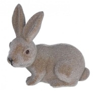 Zajac zamatový kŕdeľ HNEDÝ králik VEĽKONOČNÁ 19 cm