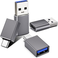 4PCS USB 3.2 OTG ADAPTÉR Adaptér USB C na USB sivý 4PCS USB 3.2 OTG ADAPTÉR Adaptér USB C na USB sivý