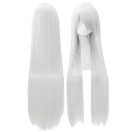 DÁMSKE PAROCHY BIELA dlhé rovné vlasy COSPLAY parochne BANGES 100 cm DÁMSKE PAROCHY BIELA dlhé rovné vlasy COSPLAY parochne BANGES 100 cm