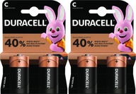 Duracell C LR14 R14 Extra alkalická batéria 2 ks x2 Duracell C LR14 R14 Extra alkalická batéria 2 ks x2