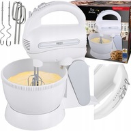 Ručný mixér s misou Kuchynský robot 600W Turbo rotačná misa 3L White Camry Ručný mixér s misou Kuchynský robot 600W Turbo rotačná misa 3L White Camry