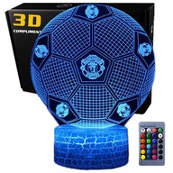 3D LED nočná lampa MANCHESTER UNITED Futbal