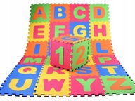 VEĽKÁ PENOVÁ PODLOŽKA 180x180 HRUBÝ PUZZLE x36 EVA KOBEREC ČÍSLA PÍSMENA + TAŠKA VEĽKÁ PENOVÁ PODLOŽKA 180x180 HRUBÝ PUZZLE x36 EVA KOBEREC ČÍSLA PÍSMENA + TAŠKA