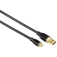 HAMA pozlátený micro USB kábel dlhý 1,8 m KVALITA HAMA pozlátený micro USB kábel dlhý 1,8 m KVALITA