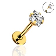 PREPIEROVANIE Titanium GOLD Labret ZIRCONIA 1,2/10/3 PREPIEROVANIE Titanium GOLD Labret ZIRCONIA 1,2/10/3