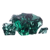 Sklenený blok, smaragdovej farby, na 20kg gabióny