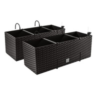 2x balkónový hrniec s hákmi DRTC500 umbr 2x balkónový hrniec s hákmi DRTC500 umbr