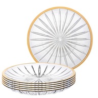 Sklenené dezertné taniere, sada tanierov Altom Design Venus Gold, 15 cm, 6 ks Sklenené dezertné taniere, sada tanierov Altom Design Venus Gold, 15 cm, 6 ks