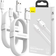 2x BASEUS MICRO-USB KÁBEL SILNÝ DLHÝ 2,1A 2x1,5m