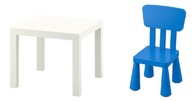 IKEA LACK Biely stôl + detská stolička MAMMUT