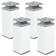 4x nastaviteľná hranatá nábytková noha 40x40 ATM H-100mm LESK BIELA D-027 4x nastaviteľná hranatá nábytková noha 40x40 ATM H-100mm LESK BIELA D-027