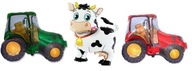 Sada 3 balónov Farm Tractor Cow XL Birthday Sada 3 balónov Farm Tractor Cow XL Birthday