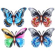 4ks Metal Butterflies Dekoratívne kovové ozdoby