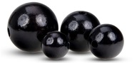 Čierne čierne bowlings 16 mm 50 kusov makrama základňa Čierne čierne bowlings 16 mm 50 kusov makrama základňa