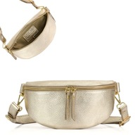 Malá zlatá crossbody kabelka z talianskej kože Malá zlatá crossbody kabelka z talianskej kože