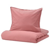 ANGSLILJA Obliečka na prikrývku a 2 obliečky na vankúš - tmavoružová 200x200/50x60 cm ANGSLILJA Obliečka na prikrývku a 2 obliečky na vankúš - tmavoružová 200x200/50x60 cm
