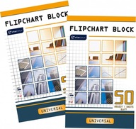 Flipchart blok 100-64cm, mriežka, 50 kariet x2