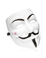 V pre masku Vendetta Anonymous Guy Fawkes BIELA
