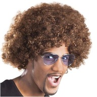 Parochňa párty AFRO hnedé VLASY retro 70. roky 20. storočia Parochňa párty AFRO hnedé VLASY retro 70. roky 20. storočia
