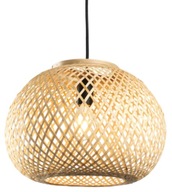 Bambusové závesné stropné svietidlo s teplou atmosférou