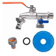 Faucet pre Mauser s 2x vývodmi GZ 3/4 + 2xIBC vsuvkami Faucet pre Mauser s 2x vývodmi GZ 3/4 + 2xIBC vsuvkami