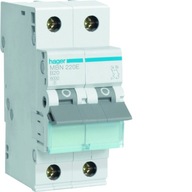 HAGER MCB Istič 6kA 2P B20A MBN220E HAGER MCB Istič 6kA 2P B20A MBN220E