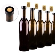 5x fľaše na likérové ​​víno Toscana 500 ml + zátky