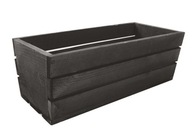 ČIERNY DREVENÝ KVETNÍK 40x18x15 cm ČIERNY DREVENÝ KVETNÍK 40x18x15 cm