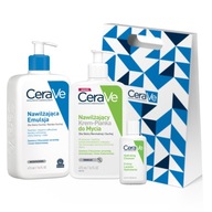 CeraVe sada hydratačného čistiaceho krému a peny 473 ml + emulzia 473 ml