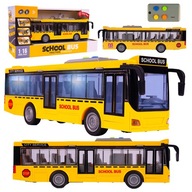 VEĽKÝ ŠKOLSKÝ MESTSKÝ BUS LED zvukový pohon 1:16 VEĽKÝ ŠKOLSKÝ MESTSKÝ BUS LED zvukový pohon 1:16
