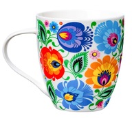ĽUDOVÝ HRNČEK - WZORY ŁOWICKIE - BIELY 480 ML ĽUDOVÝ HRNČEK - WZORY ŁOWICKIE - BIELY 480 ML