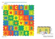 Podložka s 36 puzzle pre deti 10m+ Odnímateľné čísla písmená + Pena