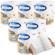 Papierový uterák jumbo set 6 valčekov mega dlhé 300 slonových listov