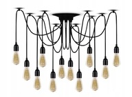 SPIDER ZÁSADNÉ LUSTRE STROPNÉ 12 E27 ČIERNA SPIDER ZÁSADNÉ LUSTRE STROPNÉ 12 E27 ČIERNA