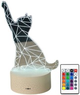 3D LED LAMPA MAČIATKA NOČNÁ LAMPA MAČKA MAČIATKA 16 FARIEB 3D LED LAMPA MAČIATKA NOČNÁ LAMPA MAČKA MAČIATKA 16 FARIEB