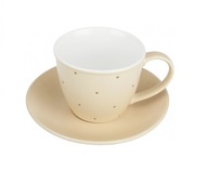 Šálka ​​s podšálkou 220 ml, smotanový porcelán