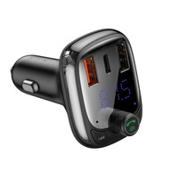 Bluetooth vysielač/nabíjačka do auta S-13 black Baseus Bluetooth vysielač/nabíjačka do auta S-13 black Baseus