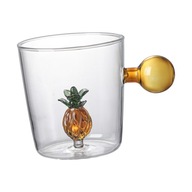 Hrnček z vodného skla vianočný darček s ananásom
